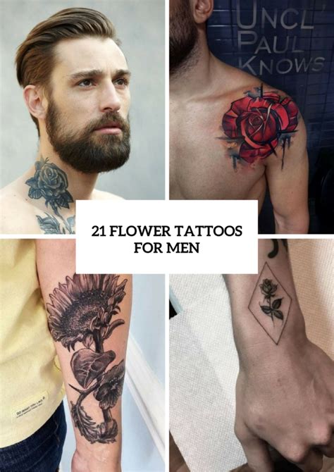 male flower tattoo ideas